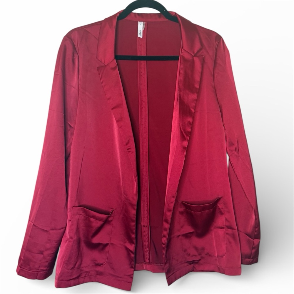 Glam Burgundy Women's Blazer Size Small